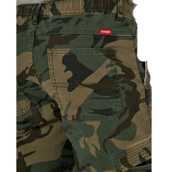 Wrangler Camo Cargo Pants‎ Boys 4 Regular Slim Fit Flex Durable Outdoor - Picture 2 of 7